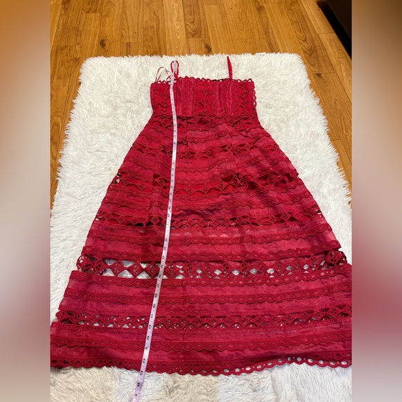 Hyacinth House Red Lace Marlee Midi Dress - Picture 7 of 15